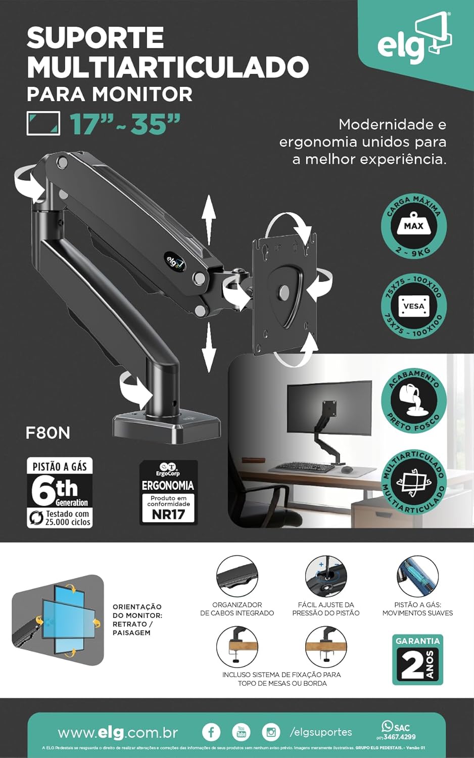 Suporte Articulado de Mesa