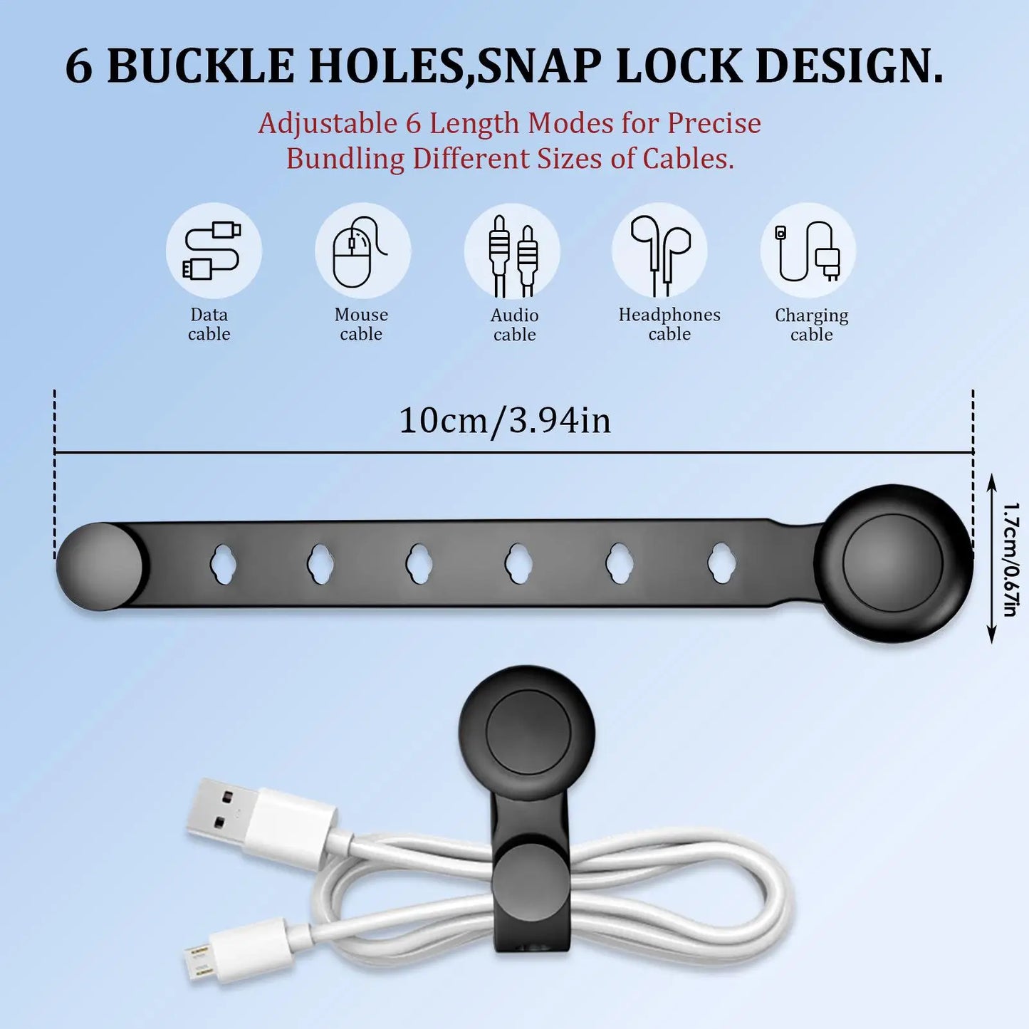 PureDesk™ Reusable Magnetic Cable Ties